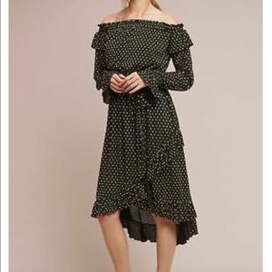 NWT Anthropologie Shoshanna Medley off-the-shoulder dress
